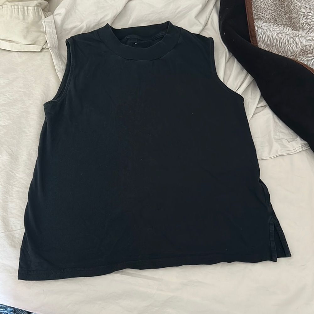 Xs mock neck sleeveless cotton everlane tank